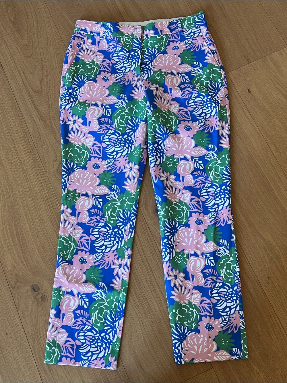 Tory Sport Golf Ribbon Bouquet stretch CroppedFloral  Pants 4 NWOT